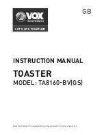 Preview for 1 page of VOX electronics TA8160-BV(GS) Instruction Manual