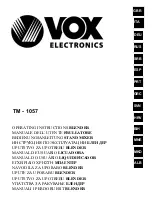 Preview for 1 page of VOX electronics TM-1057 Operating Instructions Manual