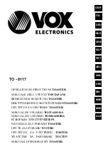 VOX electronics TO-8117 Operating Instructions Manual preview