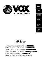 VOX electronics VF-3200 Operating Instructions Manual preview