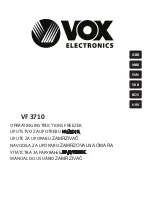 Preview for 1 page of VOX electronics VF 3710 Operating Instructions Manual