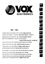 VOX electronics WK-1003 Operating Instructions Manual preview