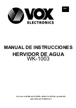 Preview for 30 page of VOX electronics WK-1003 Operating Instructions Manual