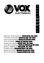 VOX electronics WK-1009A Operating Instructions Manual preview