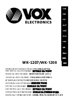 VOX electronics WK-1207 Operating Instructions Manual preview