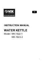 Preview for 1 page of VOX electronics WK-1622-1 Instruction Manual