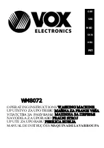 VOX electronics WM8072 Operating Instructions Manual предпросмотр