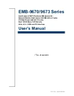 Preview for 1 page of Vox Technologies EMB-9670 series User Manual