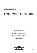 Предварительный просмотр 1 страницы Vox AC15HW60 Owner'S Manual