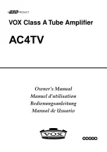 Vox AC4TV Owner'S Manual предпросмотр