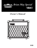 Предварительный просмотр 1 страницы Vox BRIAN MAY SPECIAL VBM1 Owner'S Manual