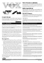 Preview for 1 page of Vox Cooltron Owner'S Manual