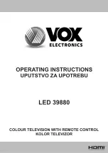 Предварительный просмотр 1 страницы Vox LED 39880 Operating Instructions Manual