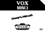 Предварительный просмотр 1 страницы Vox MINI3 Owner'S Manual