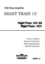 Vox Night Train 15C1 Owner'S Manual предпросмотр