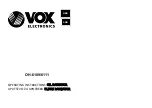 Vox OH-6109 Operating Instructions Manual предпросмотр