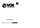 Preview for 2 page of Vox OH-6109 Operating Instructions Manual