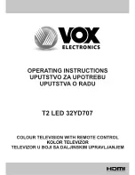 Предварительный просмотр 1 страницы Vox T2 LED 32YD707 Operating Instructions Manual