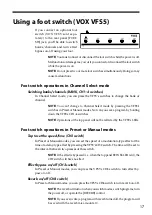 Предварительный просмотр 17 страницы Vox Valvetronix Amp VT15 Owner'S Manual