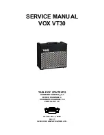 Предварительный просмотр 1 страницы Vox Valvetronix VT30 Service Manual