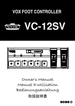 Vox VC-12SV Owner'S Manual preview