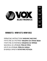 Preview for 1 page of Vox WM1072 Washing Machine