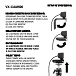 Предварительный просмотр 3 страницы voxicon VX-CAM500 Setup Manual