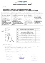 Предварительный просмотр 1 страницы VOXORT BIANCA 46461 Installation Instruction