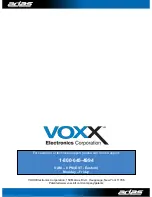 Предварительный просмотр 8 страницы Voxx ACA501 Installation Manual