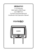 Voxx Movies To Go HRD60701 Installation And Operation Manual preview