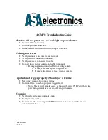 Предварительный просмотр 1 страницы Voyager AOM701 Troubleshooting Manual