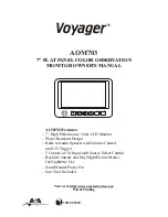 Предварительный просмотр 1 страницы Voyager AOM703 Owner'S Manual