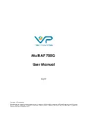 Предварительный просмотр 1 страницы VP Networks MultiAP 700G User Manual