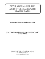 VPI Industries ARIES 3 Setup Manual preview