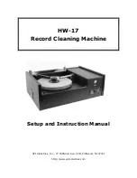 VPI Industries HW-17 Setup And Instruction Manual preview