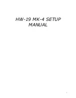 Preview for 1 page of VPI Industries HW-19 MK-4 Setup And Instruction Manual