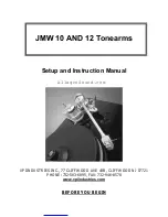 VPI Industries JMW 10 Setup And Instruction Manual preview