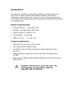 Preview for 3 page of VPI Industries Scout 2/JMW-9T Setup And Instruction Manual