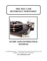 VPI Industries TNT-5 Setup And Instruction Manual preview