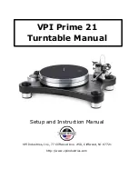 VPI Prime 21 Setup And Instruction Manual preview