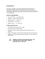 Preview for 3 page of VPI Scout/JMW-9T Setup And Instruction Manual