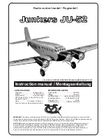 Предварительный просмотр 1 страницы VQ Model Junkers JU-52 Instruction Manual