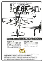 VQ Radio Control Model Bearcat F8F Instruction Manual preview