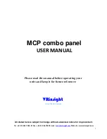 Preview for 1 page of VRinsight MCP combo panel User Manual