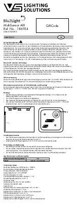 VS LIGHTING SOLUTIONS Blu2Ligth MultiSensor AIR Manual preview