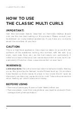 Preview for 8 page of VS Sassoon CLASSIC MULTI CURLS Instruction Booklet