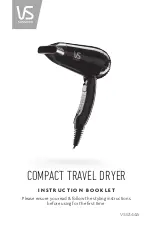 VS Sassoon Compact Travel Dryer VS5344A Instruction Booklet предпросмотр