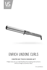 VS Sassoon Enrich Undone Curls Instruction Booklet preview