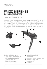 Предварительный просмотр 6 страницы VS Sassoon FRIZZ DEFENSE VSD6395A Instruction Booklet