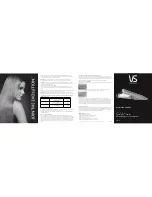 Preview for 1 page of VS Sassoon Goddess Slimline VSP90A Instruction Booklet